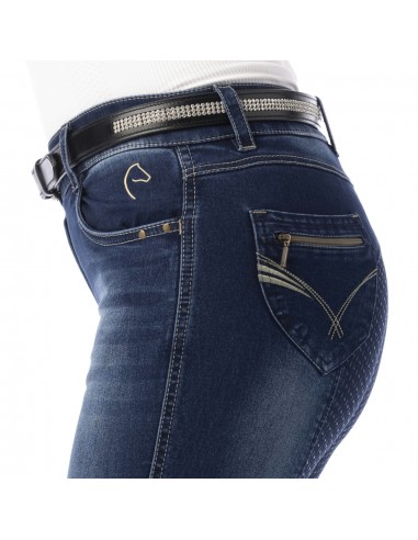 PANTALON EQUITHÈME JEAN FOND SILICONE TEXAS FEMME