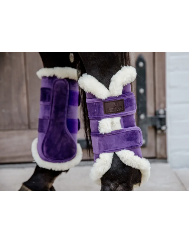 KENTUCKY HORSEWEAR - GUÊTRES FERMÉES CUIR VELVET CONTRAST