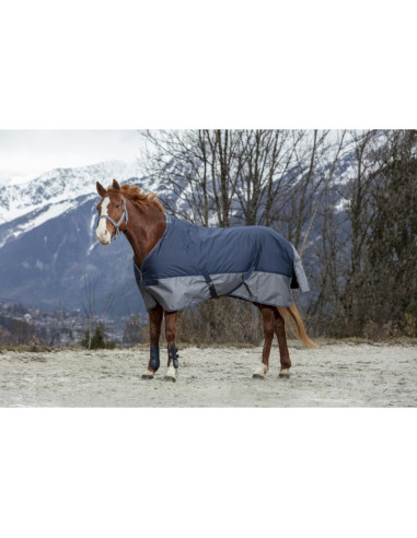 EQUITHÈME - COUVERTURE D'EXTÉRIEUR IMPERMÉABLE DOUBLÉE POLAIRE - 0GR - 600D