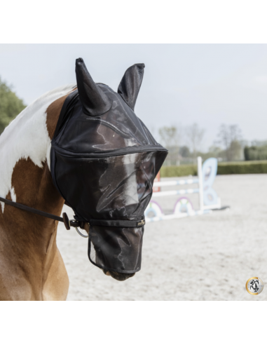 KENTUCKY HORSEWEAR - MASQUE ANTI-MOUCHES PRO NOIR CHEVAL & COB