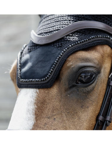KENTUCKY HORSEWEAR - BONNET FLY WELLINGTON VELVET PEARLS CHEVAL